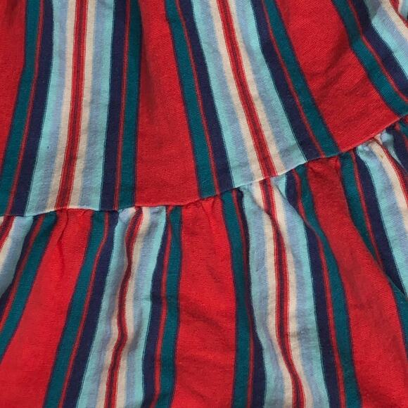 Tea Collection Red Blue Striped Sleeveless Top Dress 2 - Picture 3 of 5